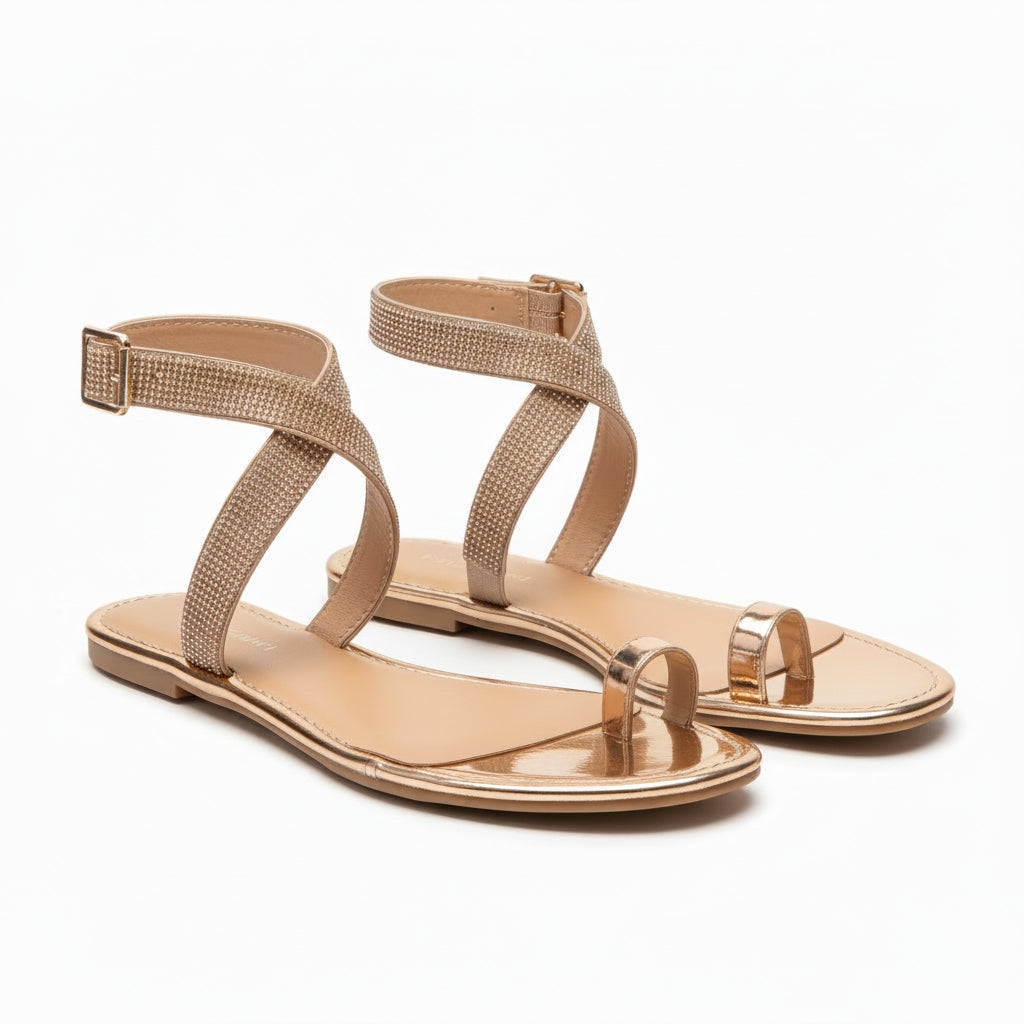 Summer Strappy Cross Buckle Beach Sandals