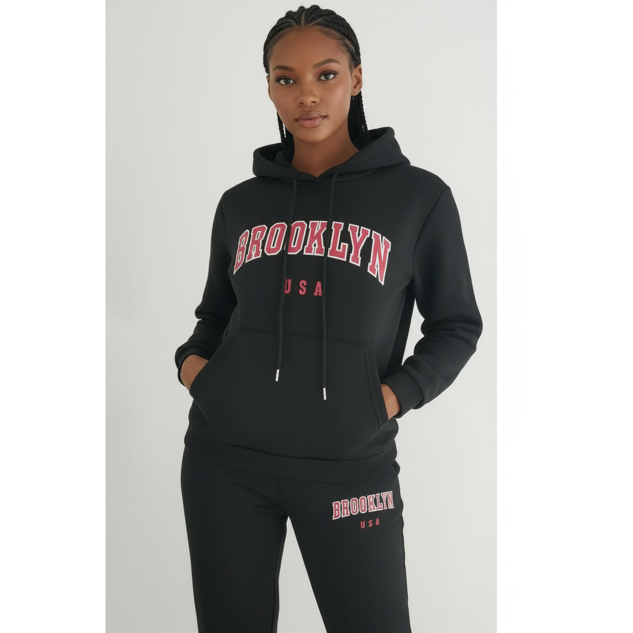 Brooklyn USA" Graphic Print Casual Sets