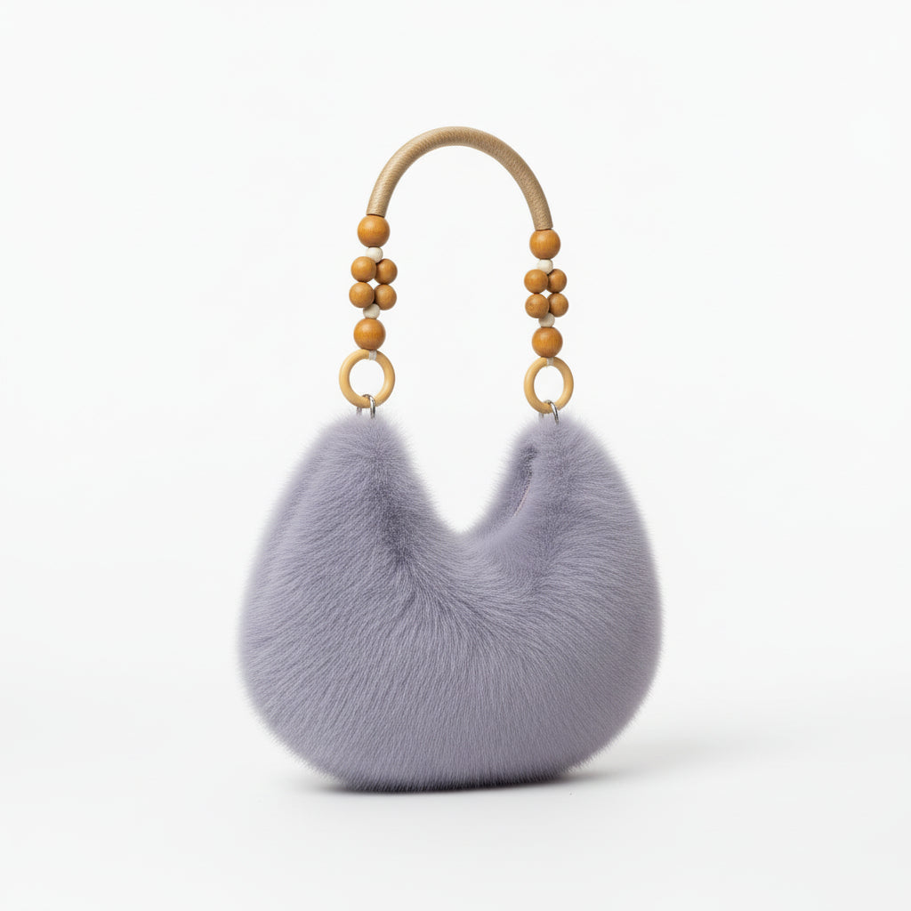 Women's Fashion Faux Fur Shoulder Handbag
