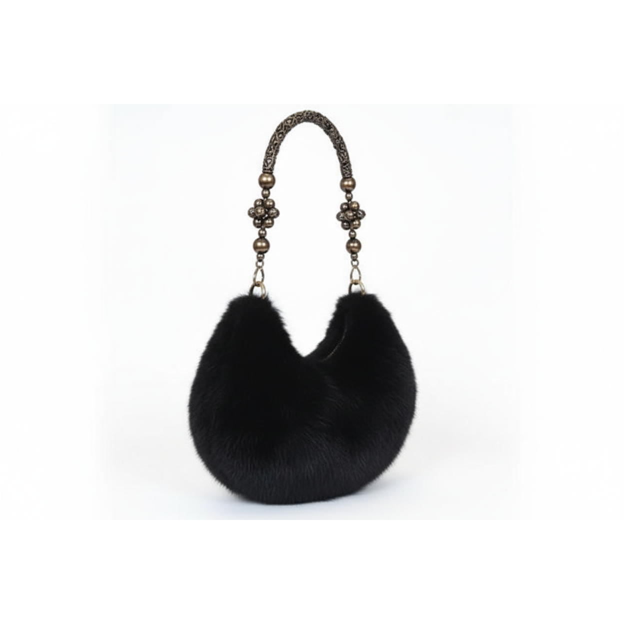 Women's Fashion Faux Fur Shoulder Handbag
