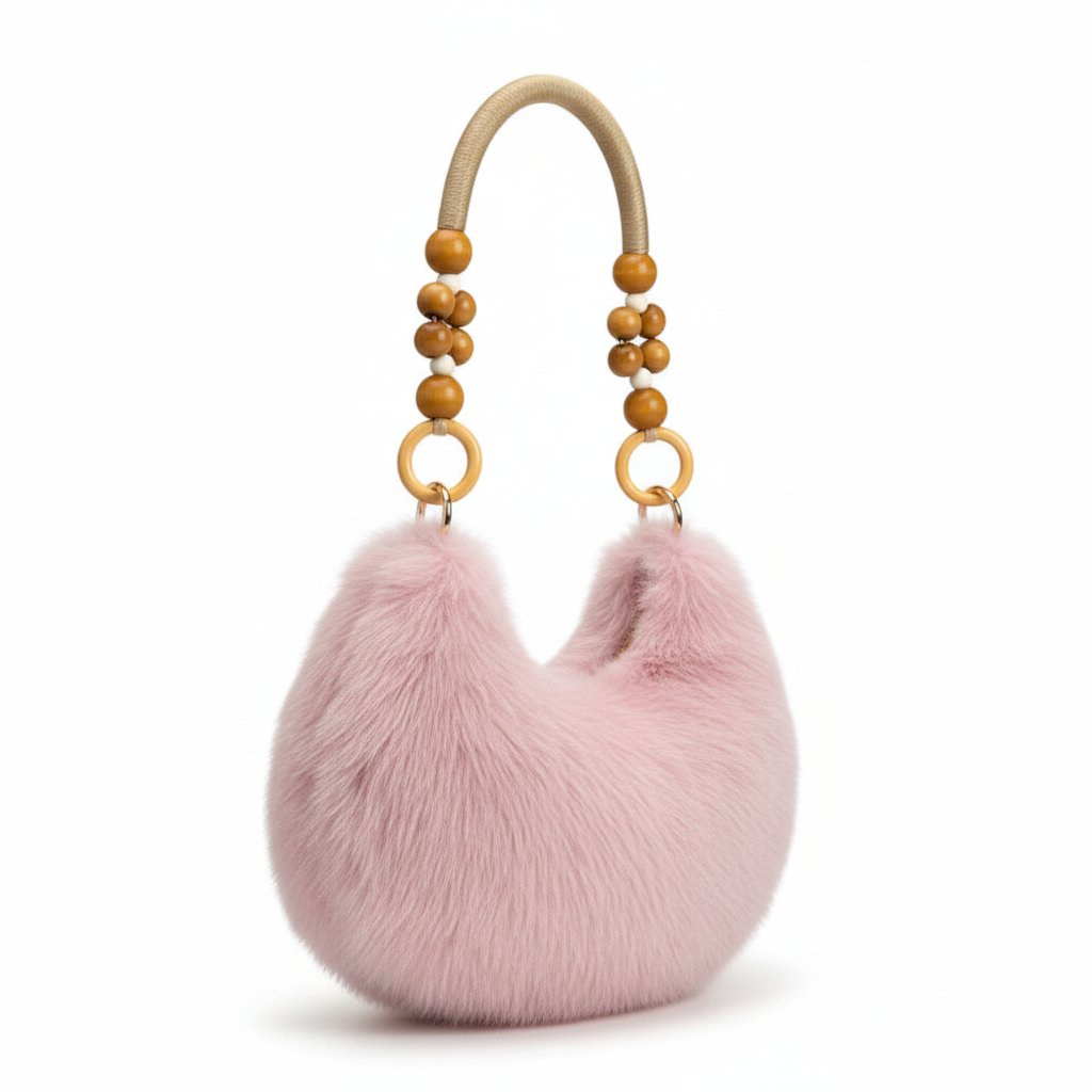 Women's Fashion Faux Fur Shoulder Handbag