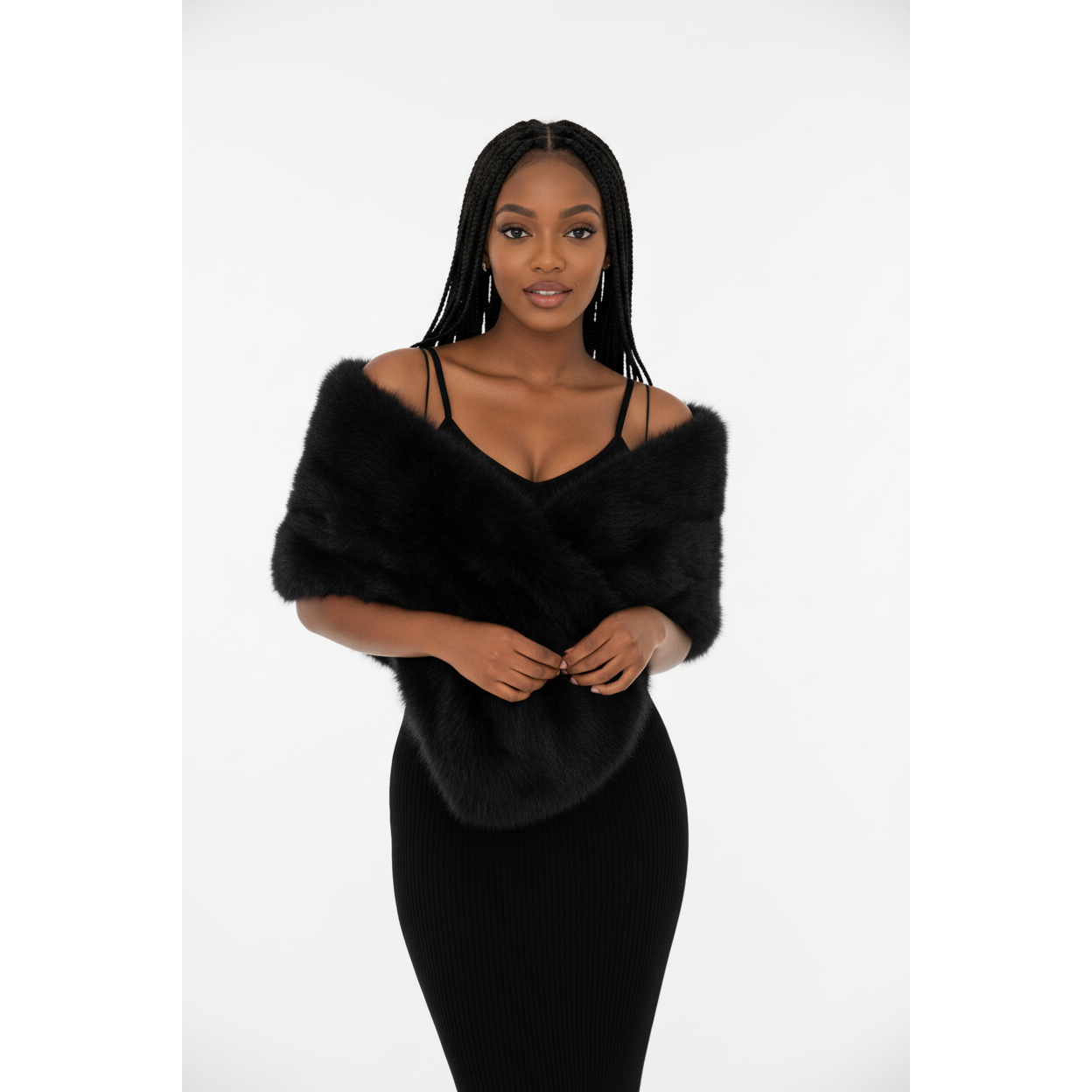 Cloak Fur Fluffy Warm Short Outwear