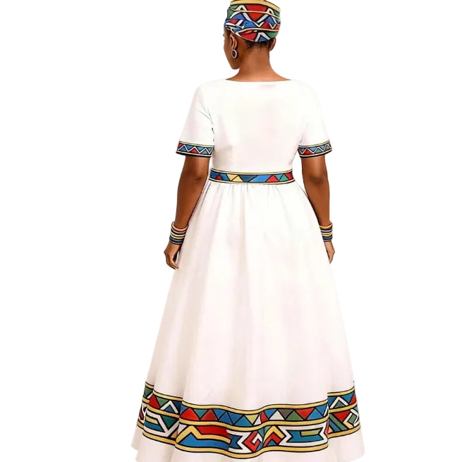 Plus Size South African Print Maxi Dress