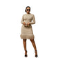 Long-Sleeve Knitted Tassel Mini Dress