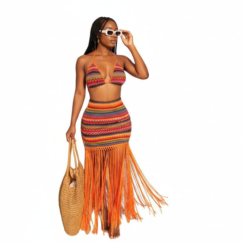 Two-Piece Crochet Beach Set