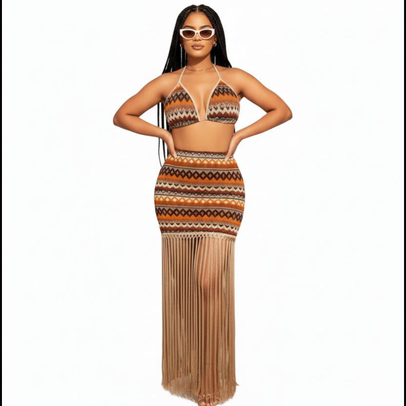 Two-Piece Crochet Beach Set