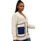 Women's Patchwork Denim Pocket Cardigan
