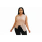 Sleeveless Hollow Out Vest Round Neck Top