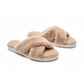 Women's Plush Criss-Cross Strap Slippers