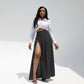 Stylish Ladies' Thigh Slit Maxi Skirt