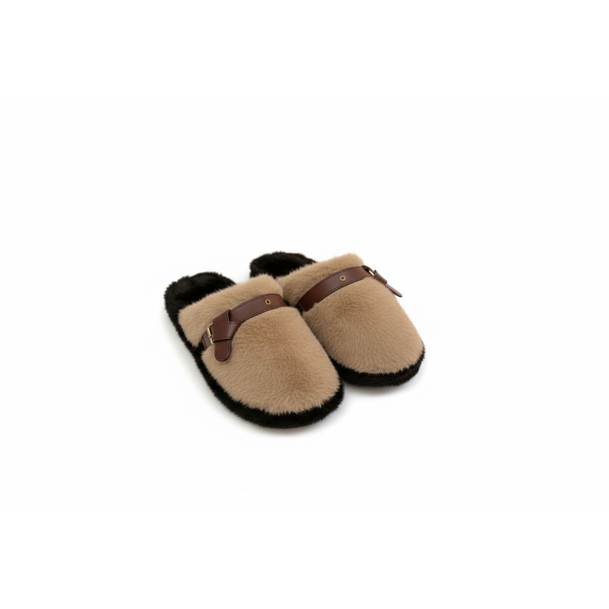 Soft Plush Retro Slip On Warm Slippers