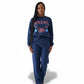 Royal Patch Cuff Sweatpants And Top Set