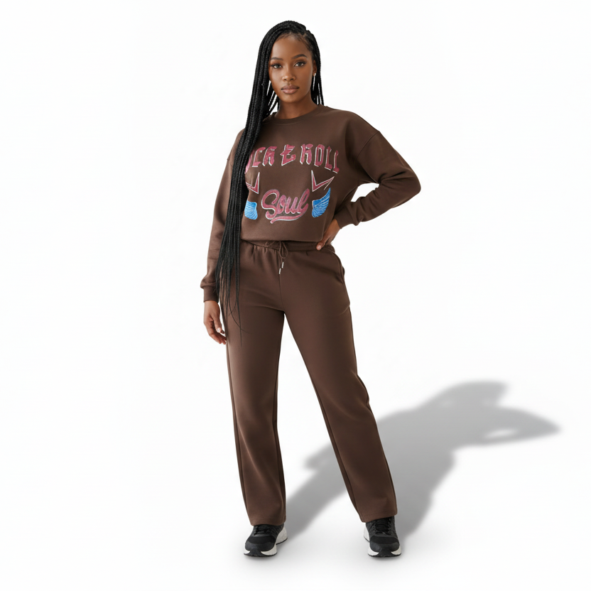 Royal Patch Cuff Sweatpants And Top Set