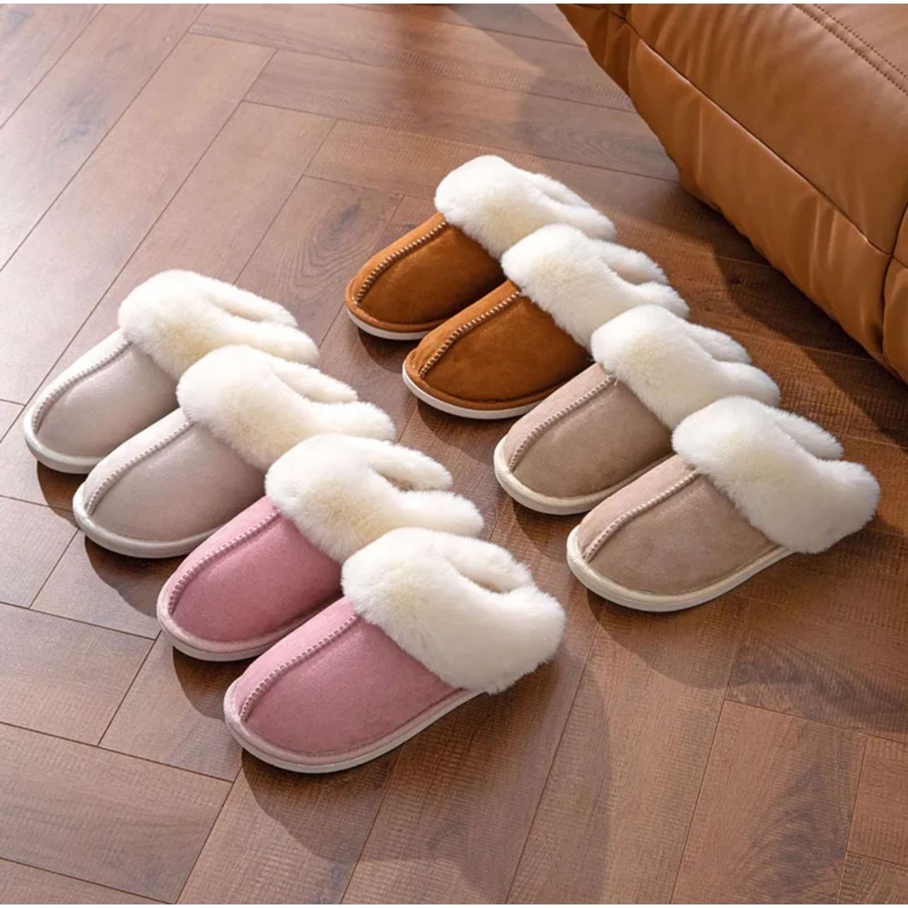 Winter Fluffy Cozy Slip On Slippers