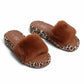 Women's Leopard Print Platform Slippers