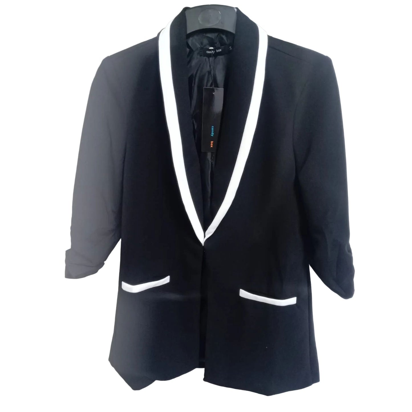 MOTF PREMIUM Contrast Binding Shawl Collar Blazer