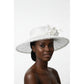 Wedding Organza Features a Wide Brim Fascinator Hat