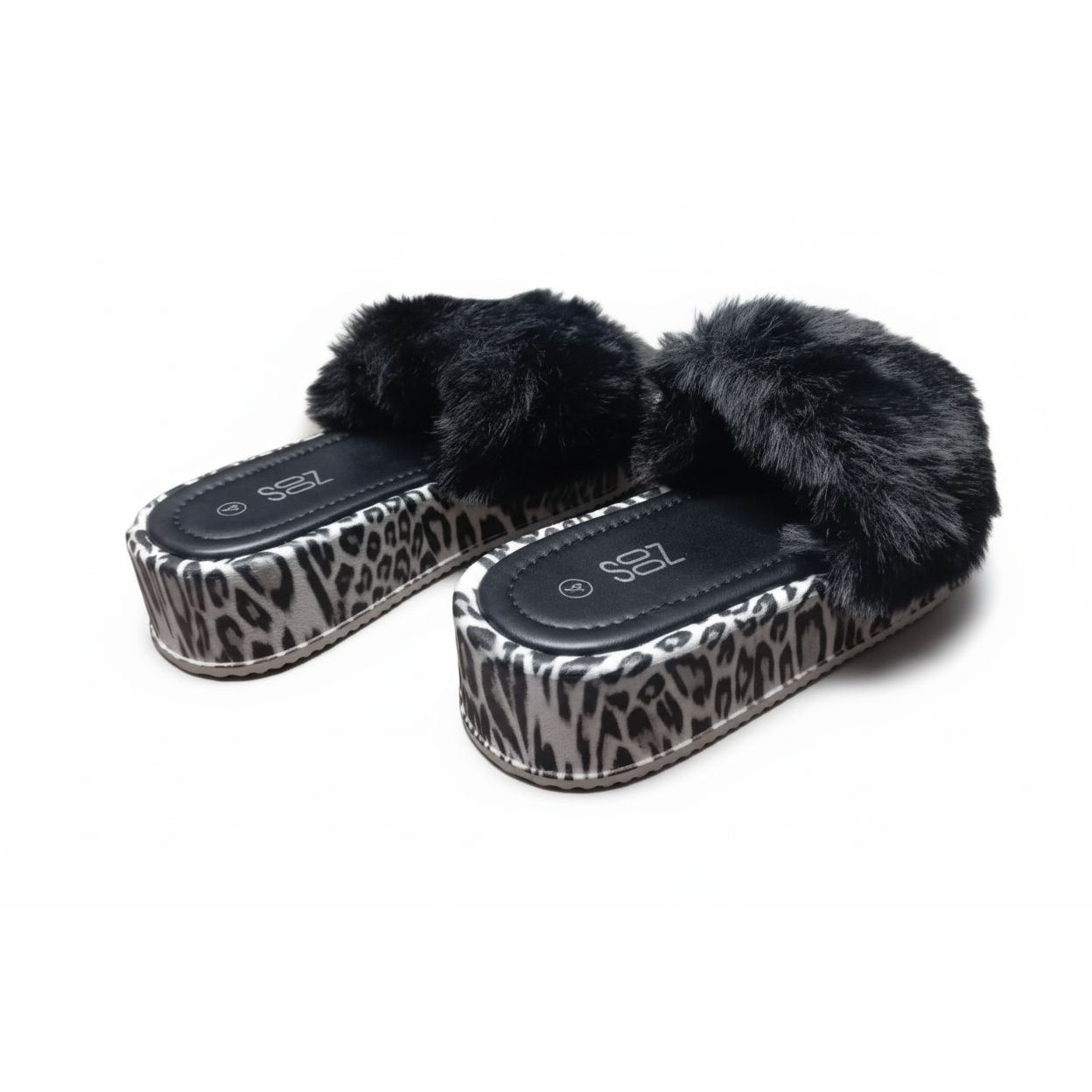 Women's Leopard Print Platform Slippers