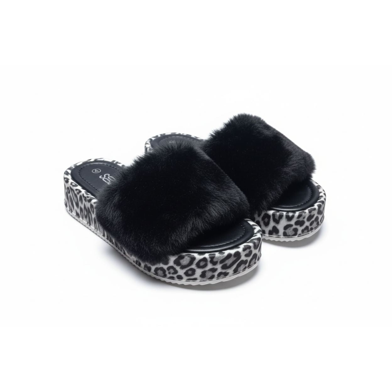 Women's Leopard Print Platform Slippers
