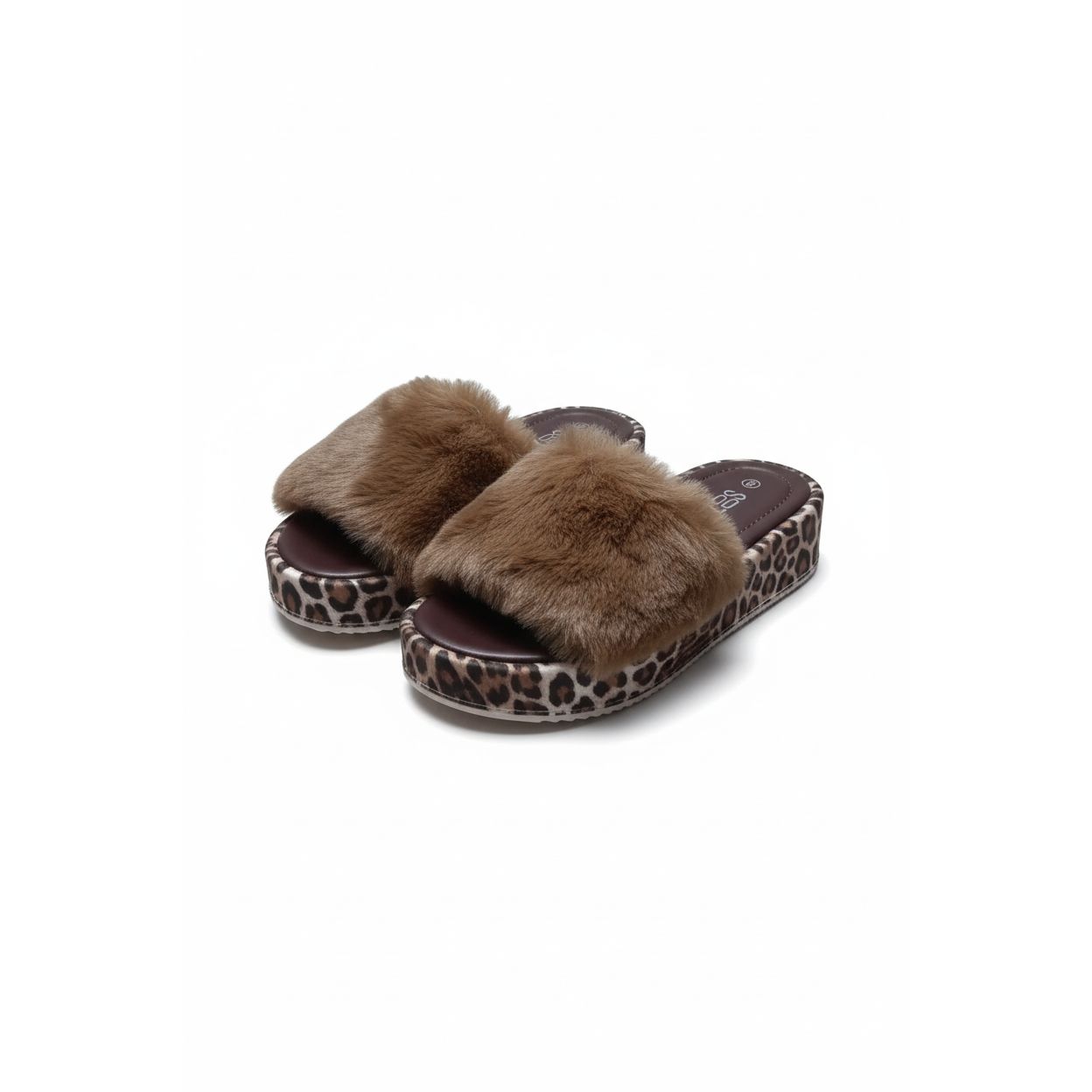 Women's Leopard Print Platform Slippers