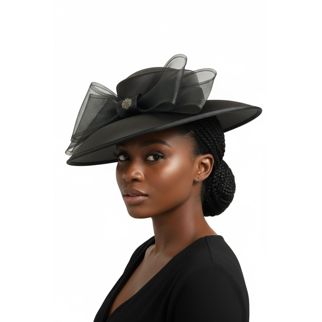 Black Wide Brim Kentucky Derby Hat – YELLOW SUB TRADING