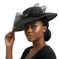 Black Wide Brim Kentucky Derby Hat
