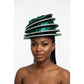Formal Fascinator Decorated With Rhinestone Trim Hat .