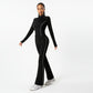 Long-Sleeve Zip-Jacket & Matching Flared Pants