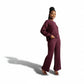 Long-Sleeve Top and Matching Wide-Leg Trousers