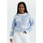 Round Neck Bow Pullover Top