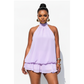 Halter Tie Backless A Line Party Mini Dress
