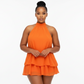 Halter Tie Backless A Line Party Mini Dress