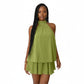 Halter Tie Backless A Line Party Mini Dress
