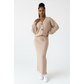 Ladies Two-Piece Knitted Sweater & Maxi Skirt Set