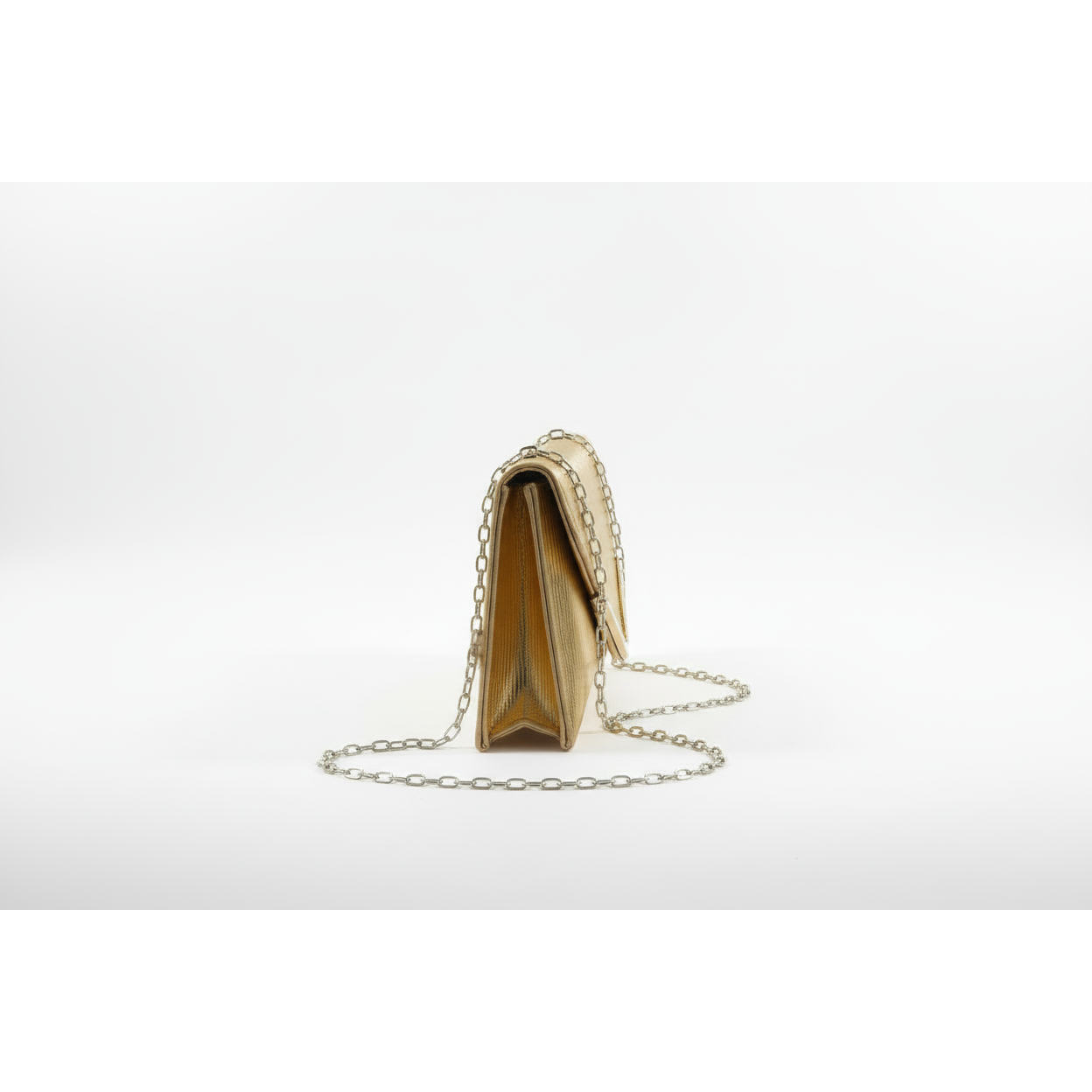 Metallic Gold Envelope Clutch Handbag