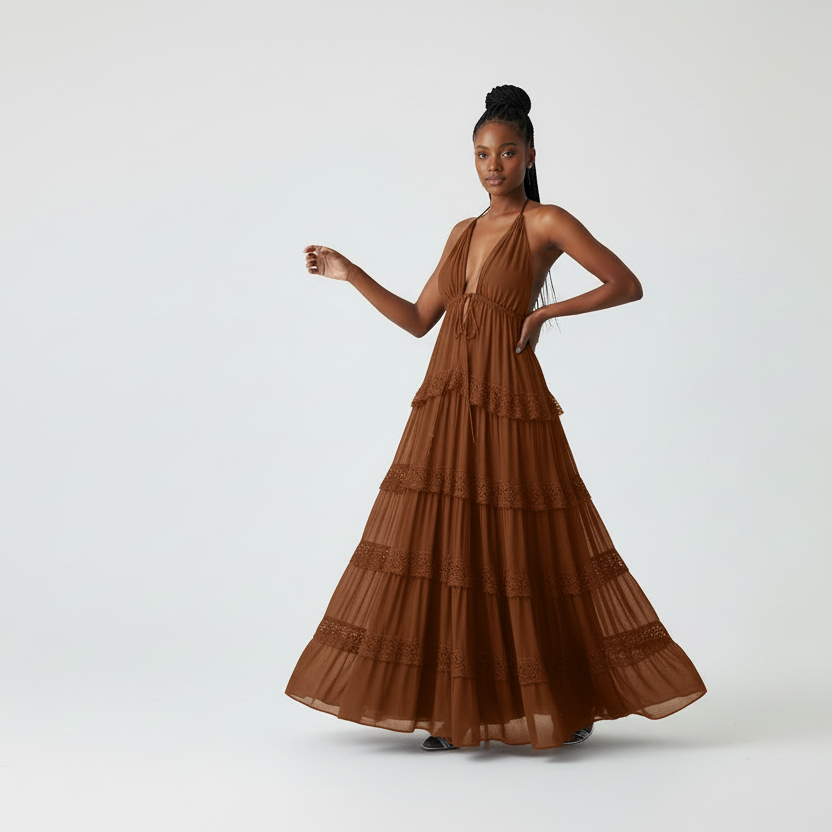 Mystic Ruffle Maxi Dress