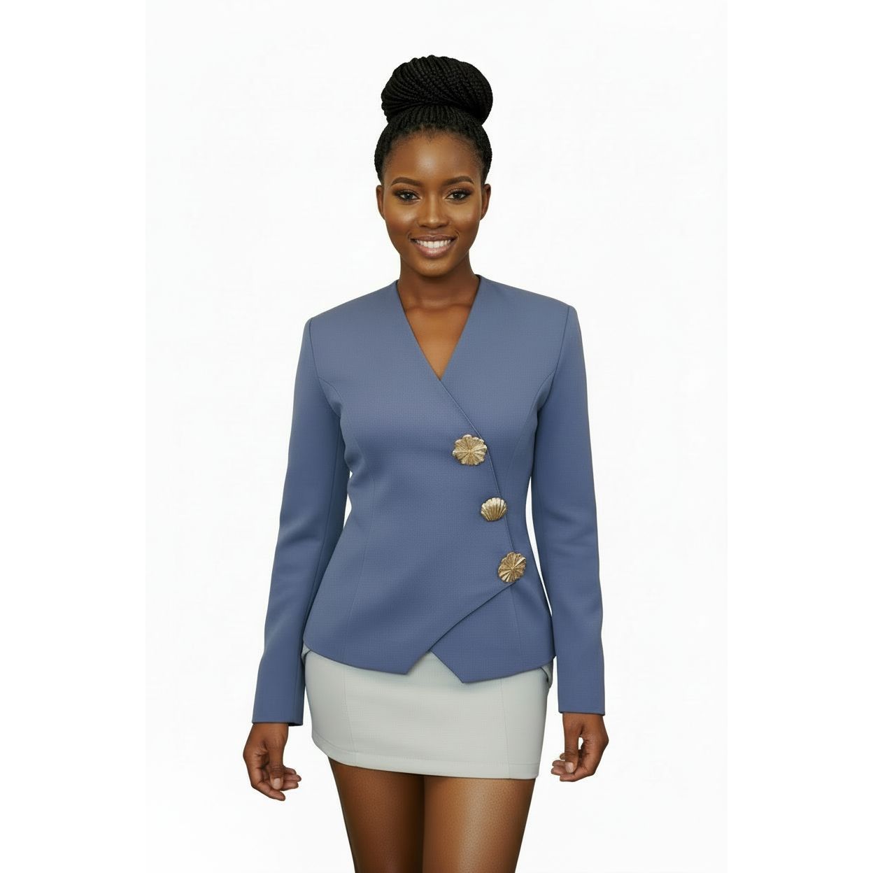 Stylish V-neck Cardigan Blouse Top