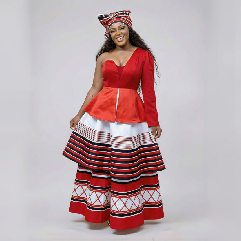 Umbhaco Xhosa Traditional Platted Fashion Dress