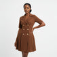 Plus Size Stylish Pleated Blazer Mini Dress