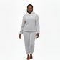 Winter Fleece Hooded Textured Pajamas Set