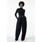 Front Pleat Barrel Wide Leg Pants