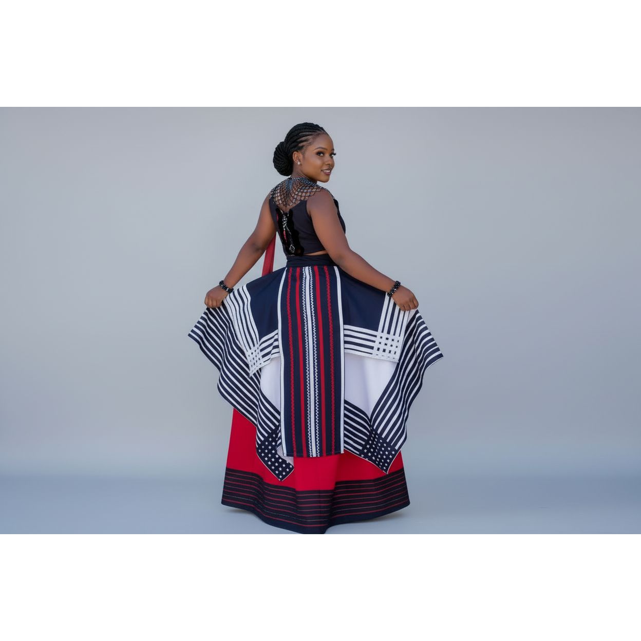 Xhosa Traditional Multi Patterned Layered 2Pcs Set