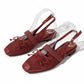 Flat Slingback Mesh Design Strap Shoes