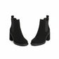 Office Winter Short Heels Plain Color Ankle Boots