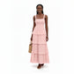 Textured Ruffle Layered Maxi Dress