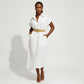 Plus Size Linen Button-Down Shirt Dress