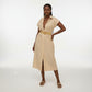 Plus Size Linen Button-Down Shirt Dress