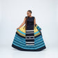 Umbhaco Traditional Vibrant Stripes Detail Dress