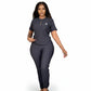 Ladies' Two-Piece Ribbed Top and Pants Set