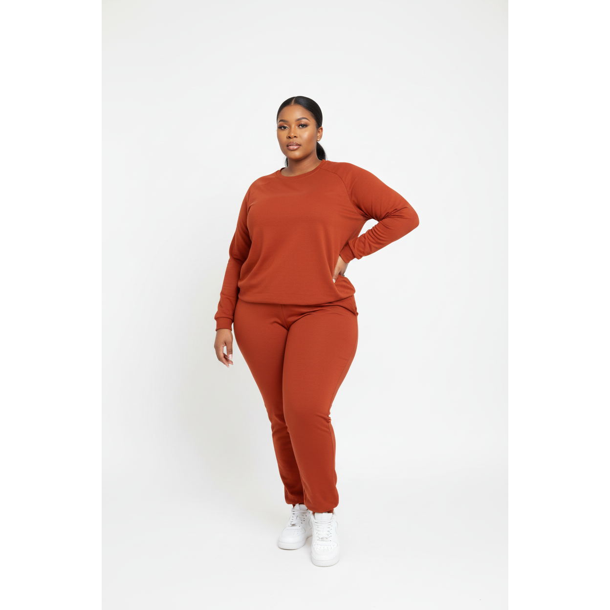Plus Size Stylish Winter Tracksuit Set